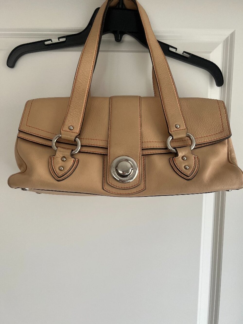 Marc Jacob Vintage Beige Baguette Shoulder Leather Bag